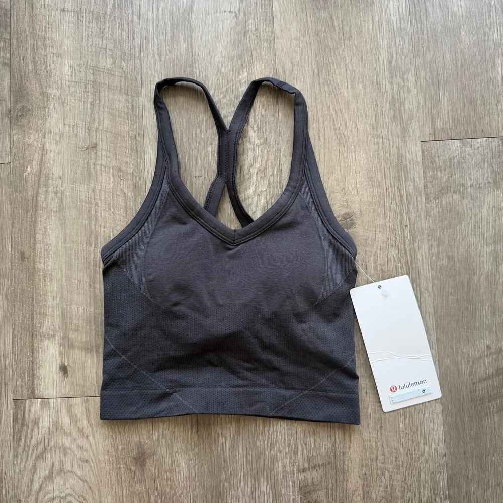 Lululemon Get Low Crossback Training Tank Black Graphite Grey LW1FAMS XXS 2